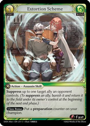 Extortion Scheme (211) - Dawn of Ashes Alter Edition - The Grand Archivist