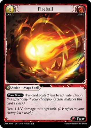 Fireball (134) - Dawn of Ashes Alter Edition Foil - The Grand Archivist