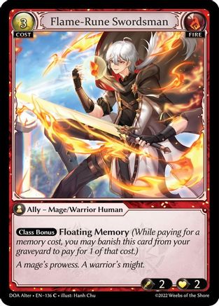 Flame-Rune Swordsman (136) - Dawn of Ashes Alter Edition - The Grand Archivist