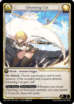 Gleaming Cut (260) - Dawn of Ashes Alter Edition Foil - The Grand Archivist