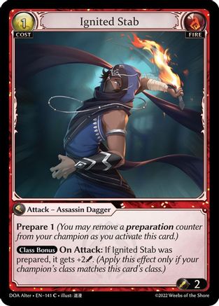 Ignited Stab (141) - Dawn of Ashes Alter Edition - The Grand Archivist