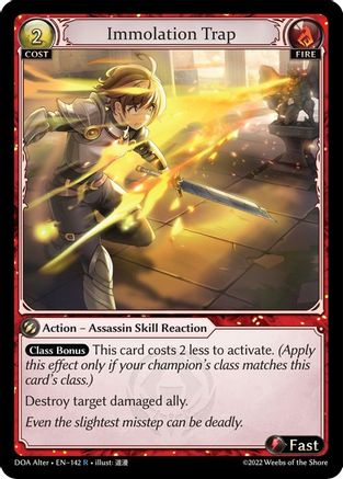 Immolation Trap (142) - Dawn of Ashes Alter Edition - The Grand Archivist