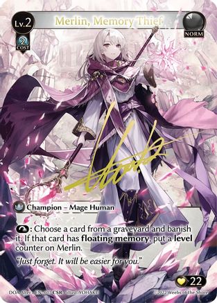 Merlin, Memory Thief (CSR) (017) - Dawn of Ashes Alter Edition Foil - The Grand Archivist