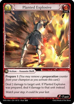 Planted Explosive (147) - Dawn of Ashes Alter Edition Foil - The Grand Archivist