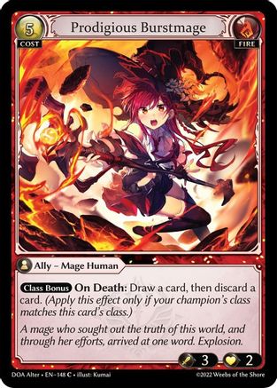 Prodigious Burstmage (148) - Dawn of Ashes Alter Edition Foil - The Grand Archivist