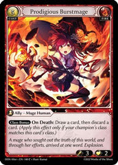 Prodigious Burstmage (148) - Dawn of Ashes Alter Edition Foil - The Grand Archivist