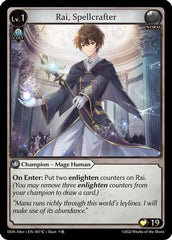 Rai, Spellcrafter (007) - Dawn of Ashes Alter Edition - The Grand Archivist