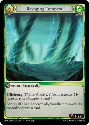 Ravaging Tempest (219) - Dawn of Ashes Alter Edition Foil - The Grand Archivist