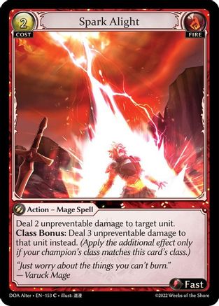 Spark Alight (153) - Dawn of Ashes Alter Edition Foil - The Grand Archivist