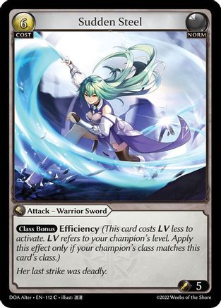 Sudden Steel (112) - Dawn of Ashes Alter Edition Foil - The Grand Archivist