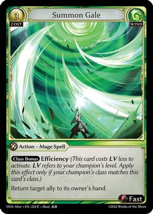 Summon Gale (224) - Dawn of Ashes Alter Edition Foil - The Grand Archivist