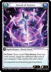 Sword of Avarice (064) - Dawn of Ashes Alter Edition - The Grand Archivist