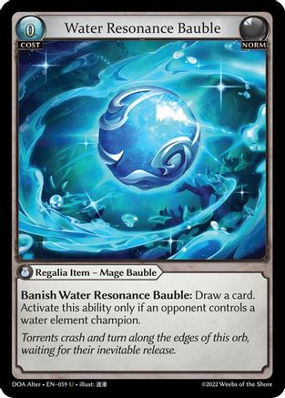 Water Resonance Bauble (059) - Dawn of Ashes Alter Edition - The Grand Archivist
