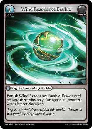 Wind Resonance Bauble (060) - Dawn of Ashes Alter Edition Foil - The Grand Archivist
