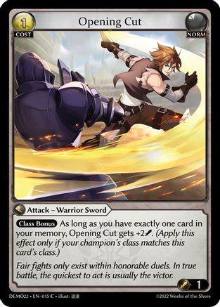 Opening Cut (015) - 2022 Demo Deck