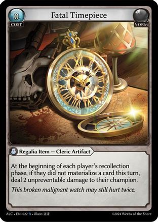 Fatal Timepiece (022) - Alchemical Revolution Foil - The Grand Archivist
