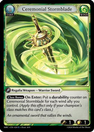 Ceremonial Stormblade (024) - Mercurial Heart Foil - The Grand Archivist