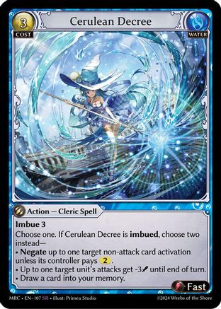 Cerulean Decree (107) - Mercurial Heart Foil - The Grand Archivist