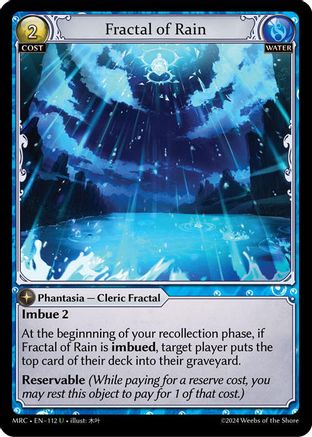 Fractal of Rain (112) - Mercurial Heart Foil - The Grand Archivist