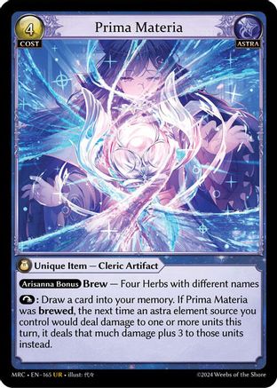 Prima Materia (165) - Mercurial Heart Foil - The Grand Archivist