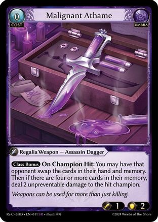 Malignant Athame (011) - Tristan ReCollection Shadowdancer