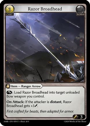 Razor Broadhead (070) - Mortal Ambition Foil - The Grand Archivist