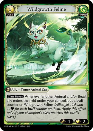 Wildgrowth Feline (197) - Mortal Ambition Foil - The Grand Archivist
