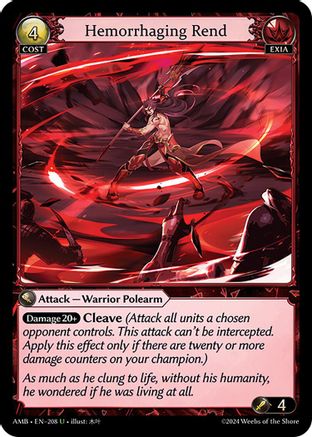 Hemorrhaging Rend (208) - Mortal Ambition Foil - The Grand Archivist