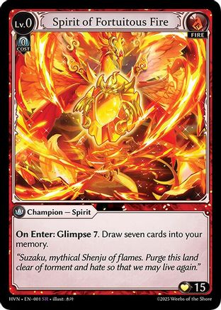 Spirit of Fortuitous Fire (001) - Abyssal Heaven Foil - The Grand Archivist