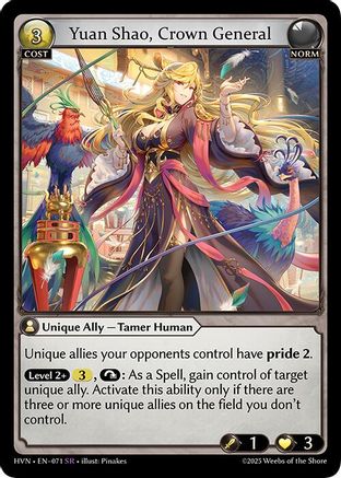 Yuan Shao, Crown General (071) - Abyssal Heaven Foil