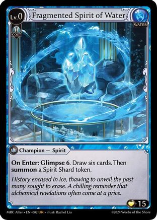 Fragmented Spirit of Water (2) - Mercurial Heart Alter Edition Foil - The Grand Archivist