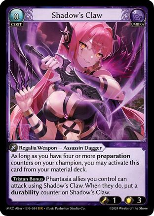 Shadow's Claw (34) - Mercurial Heart Alter Edition - The Grand Archivist