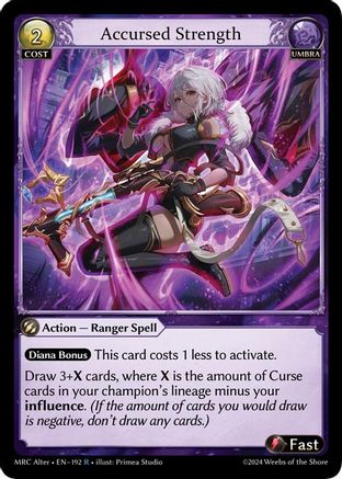 Accursed Strength (192) - Mercurial Heart Alter Edition Foil - The Grand Archivist