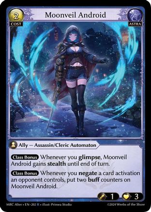 Moonveil Android (202) - Mercurial Heart Alter Edition Foil - The Grand Archivist