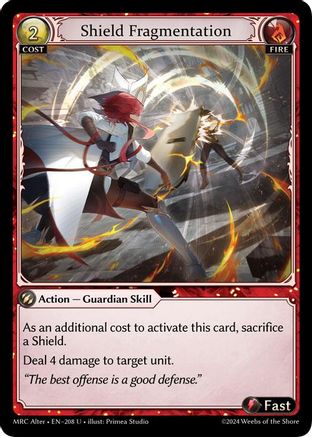 Shield Fragmentation (208) - Mercurial Heart Alter Edition Foil - The Grand Archivist