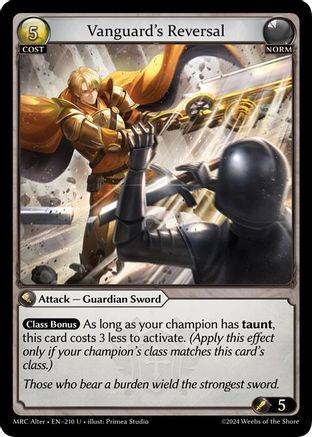 Vanguard's Reversal (210) - Mercurial Heart Alter Edition Foil - The Grand Archivist