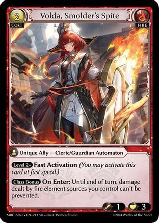 Volda, Smolder's Spite (211) - Mercurial Heart Alter Edition Foil - The Grand Archivist