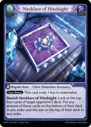 Necklace of Hindsight (034) - Distorted Reflections Foil - The Grand Archivist