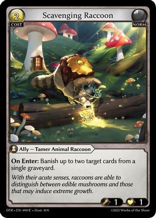 Scavenging Raccoon (090) - Distorted Reflections Foil - The Grand Archivist
