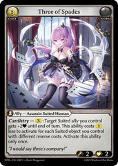 Three of Spades (098) - Distorted Reflections Foil