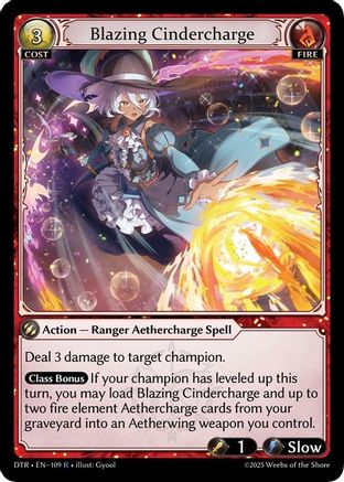 Blazing Cindercharge (109) - Distorted Reflections Foil