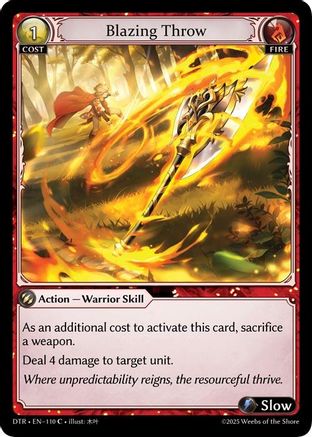 Blazing Throw (110) - Distorted Reflections Foil - The Grand Archivist