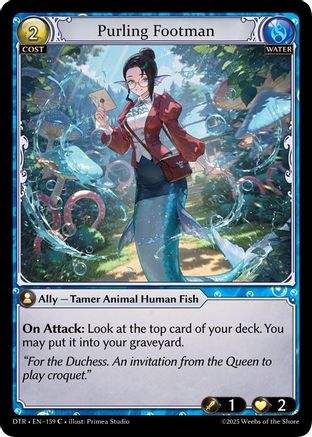 Purling Footman (159) - Distorted Reflections Foil - The Grand Archivist