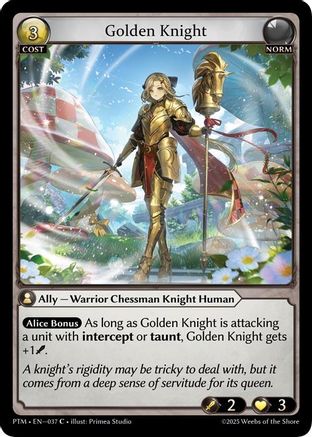 Golden Knight (Curio Foil) (037) - Phantom Monarchs Foil