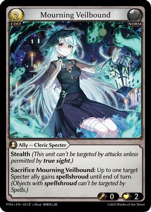 Mourning Veilbound (Curio Foil) (051) - Phantom Monarchs Foil