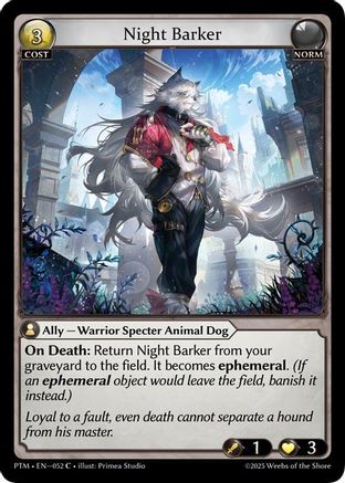 Night Barker (Curio Foil) (052) - Phantom Monarchs Foil