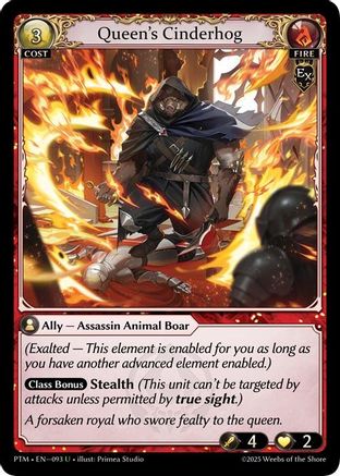 Queen's Cinderhog (Curio Foil) (093) - Phantom Monarchs Foil