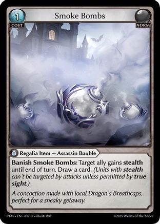 Smoke Bombs (Curio Foil) (017) - Phantom Monarchs Foil