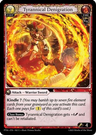 Tyrannical Denigration (Curio Foil) (102) - Phantom Monarchs Foil
