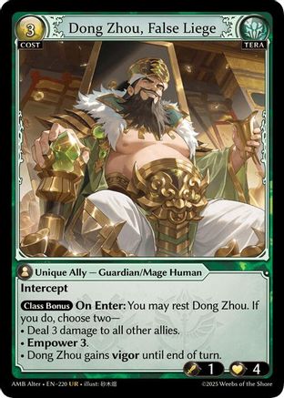 Dong Zhou, False Liege (220) - Mortal Ambition Alter Edition